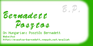 bernadett posztos business card